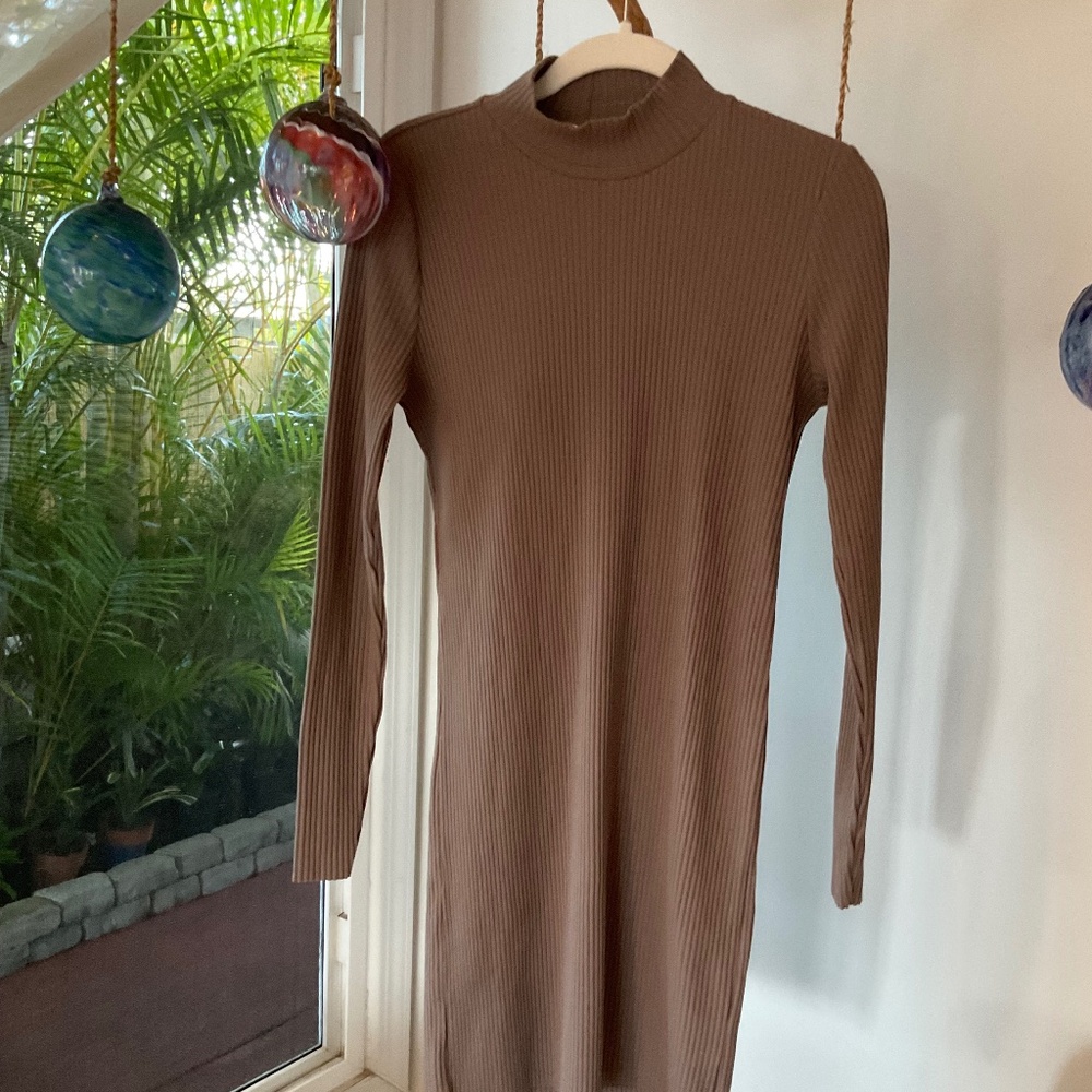 H&M Ribbed High Neck Dress NWT